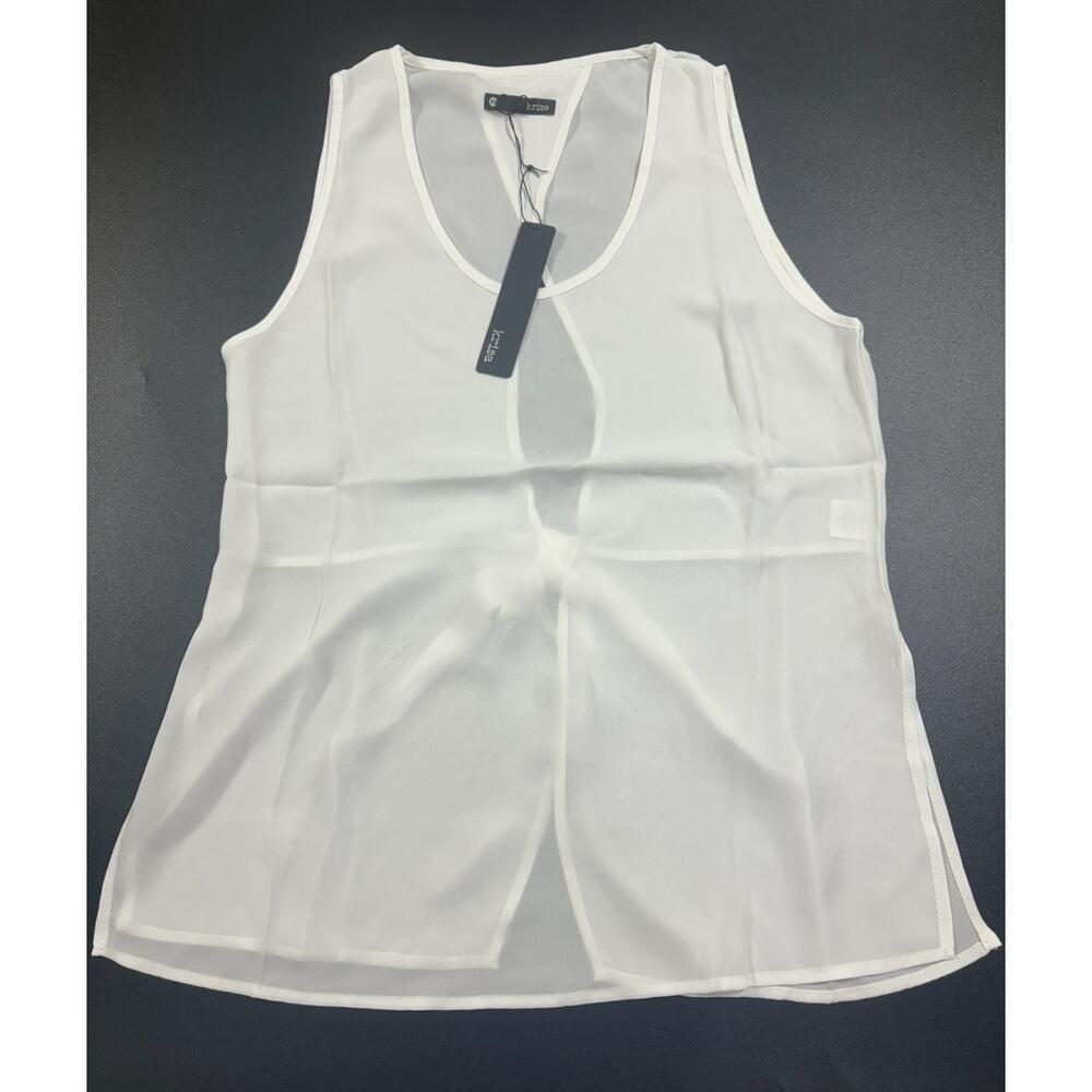 Krisa @ Revolve NWT Twist Tank Back Tank White‎ Size XS